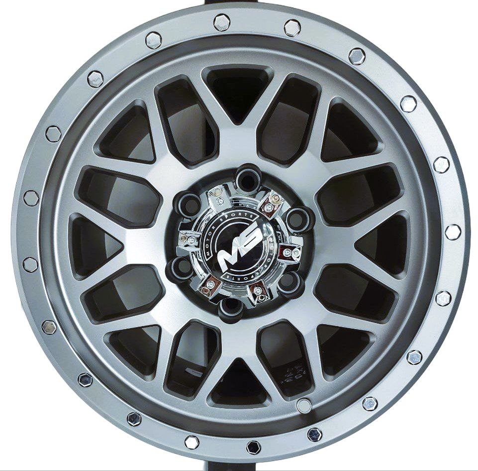 Juego de rines 15x8.0 6-139.7  ET -10 Matte Gun Metal CB108.2